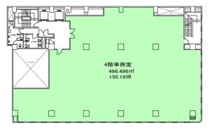 船場旭ビル基準階間取り図