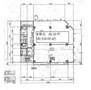 大和長堀ビル基準階間取り図