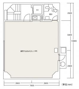 阪急芝田町ビル基準階間取り図
