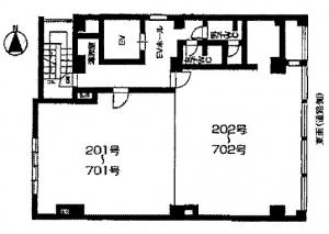 ヒカリビル（ＨＩＫＡＲＩ　ＢＬＤ）基準階間取り図