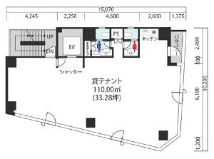 桜橋深川ビル基準階間取り図