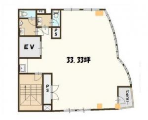 サウザント岡崎橋ビル基準階間取り図