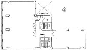 ＧＡＴＯ三休橋ビル（ガトー三休橋ビル）基準階間取り図