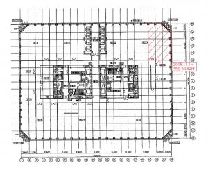 堂島アバンザビル６階間取り図