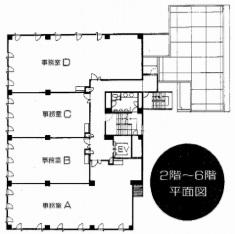 北ビル本館基準階間取り図