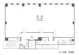 ＭＦ南森町３ビル基準階間取り図