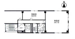 西川ビル５階間取り図