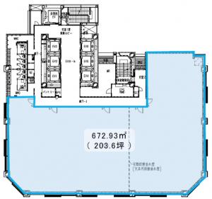 御堂筋ダイビル基準階間取り図