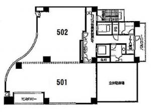 西天満内藤ビル５階間取り図