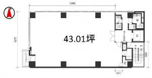 阪急産業梅田ビル基準階間取り図