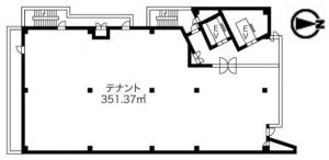 ＳＥＲＥ江坂ビル（セーレ江坂ビル）基準階間取り図