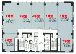 神戸旧居留地平和ビル基準階間取り図