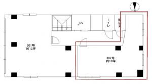 ウエルビルディング３階間取り図