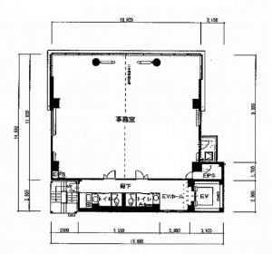 ウエストスクエアビル基準階間取り図