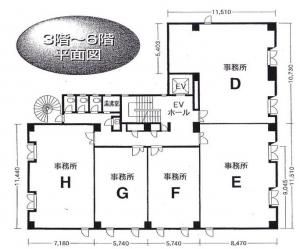 北ビル３号館基準階図面