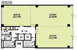 肥後橋パークビル基準階図面