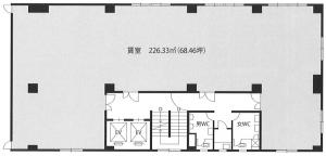 堺筋高橋ビル基準階間取り図