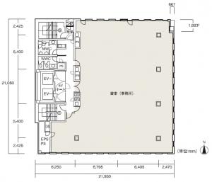 戎橋ビル基準階間取り図