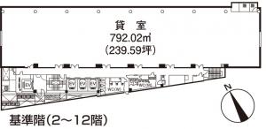堂島プラザビル基準階図面