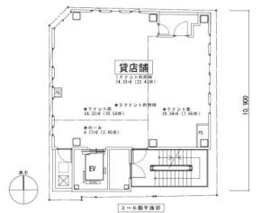 天５平川ビル基準階図面