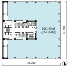 浜松町スクエア基準階図面