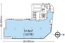日本生命渋谷ビル基準階図面