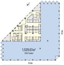 城山トラストタワー基準階間取り図
