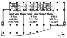 青葉六本木ビル基準階間取り図