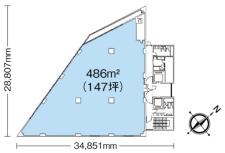 虎ノ門NNビル基準階図面