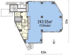 御殿山アネックス２号館基準階間取り図