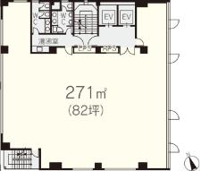 日土地西新橋ビル基準階図面