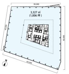 二番町センタービル基準階図面
