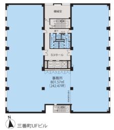 三番町ＵＦビル基準階図面