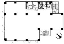 京橋北見ビル東館基準階図面