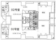 FLAT34北堀江基準階図面