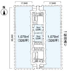 三田国際ビル基準階図面
