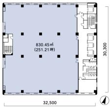 渋谷道玄坂東急ビル基準階間取り図