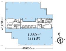 芝浦スクエアビル基準階図面