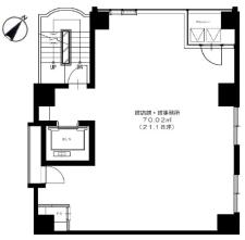 サンリット銀座ビルⅢ基準階間取り図