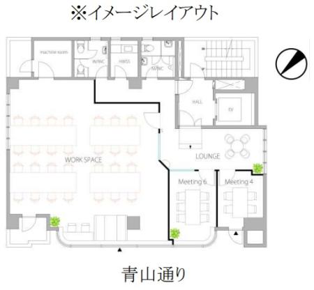 赤坂赤菱ビル基準階図面
