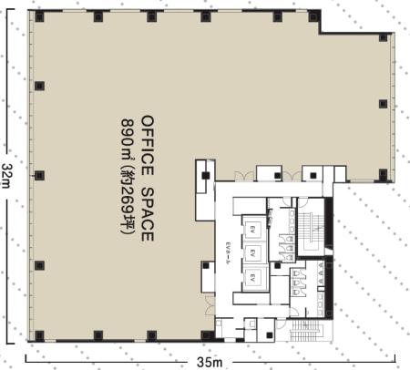 BIZCORE神保町基準階図面