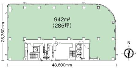 八王子ONビル基準階図面