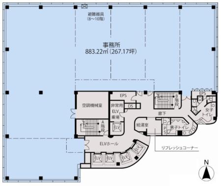 立川ビジネスセンタービル基準階図面