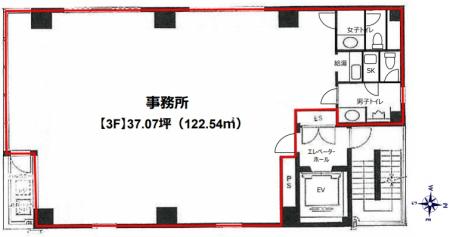 芝前川ビル基準階図面