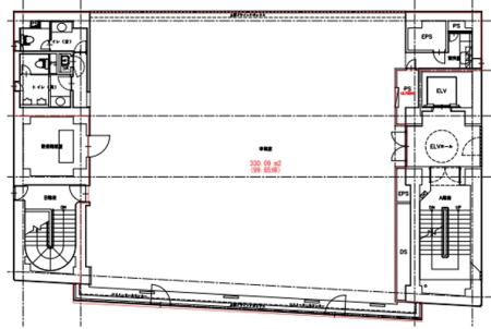 ＭＵＴＯＨ浜町ビル基準階間取り図