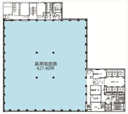 時事通信ビル基準階図面