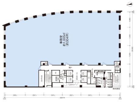 KDX浜松町プレイス基準階図面