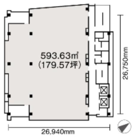 銀座並木通りビル基準階図面