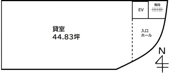 現代茨木市駅前ビル基準階図面