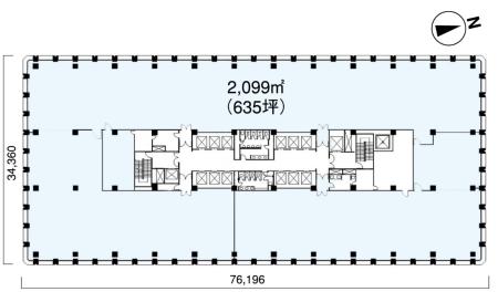 三菱ビル基準階図面